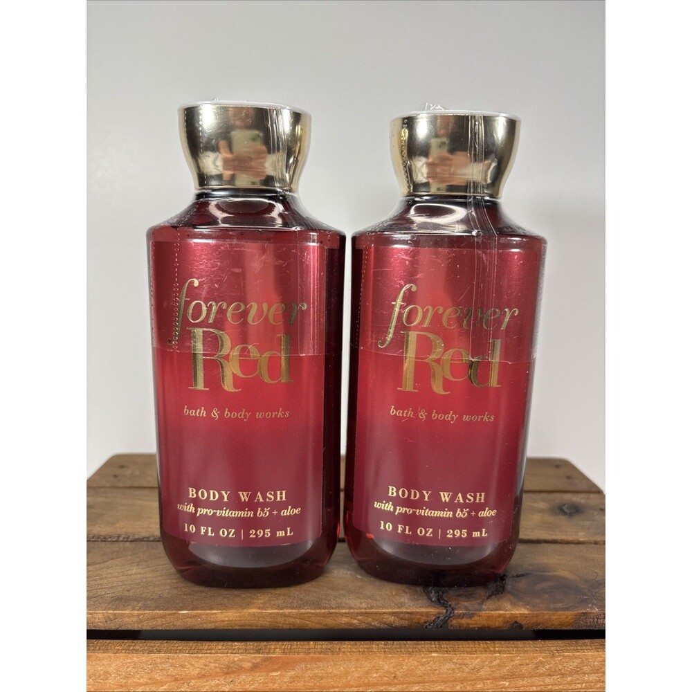 Lot of 2 Forever Red Bath & Body Works Body Wash 10 oz New & Sealed